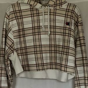 Vintage style champion crop hoodie